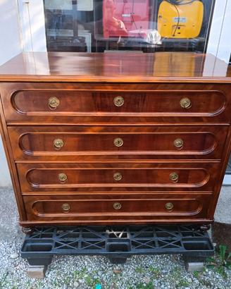 Comò, cassettone antico in legno, dell'800