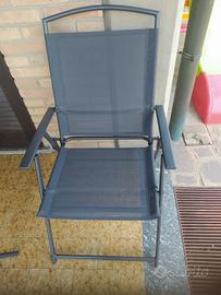 6 sedie in alluminio mai usate 