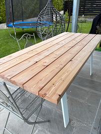 Tavolo massiccio larice 200x90