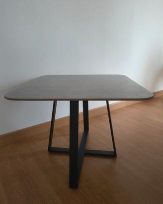 Tavolino da Salotto Quadrato in Marmo Grigio 