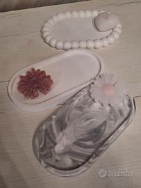 Vassoi decorativi polvere di ceramica fatti a mano