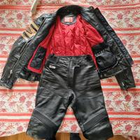 GIUBOTTO+PANTALONE  IN VERA PELLE MOTO DA DONNA