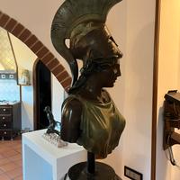Alto 1 metro Busto atena fusione in bronzo