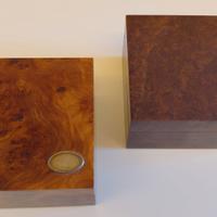 Coppia scatole in legno possibile humidor