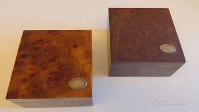 Coppia scatole in legno possibile humidor