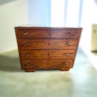 Cassettone vintage in legno con marmo