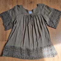 Camicia svasata blusa Red Valentino tg 46 XL seta