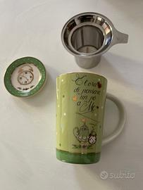 Tazza per tisane e te' con filtro