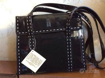 Borsa vintage nera lucida