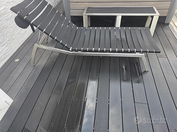 Lettino da esterno della TODUS in acciaio inox e