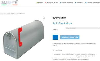 Cassetta per la posta modello americano, nuova.