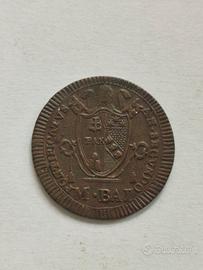 Moneta da 1/2 baiocco 1802 dello Stato Pontificio