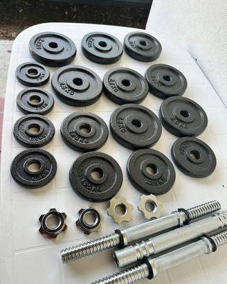 Set manubri e bilanciere 30 kg nuovi