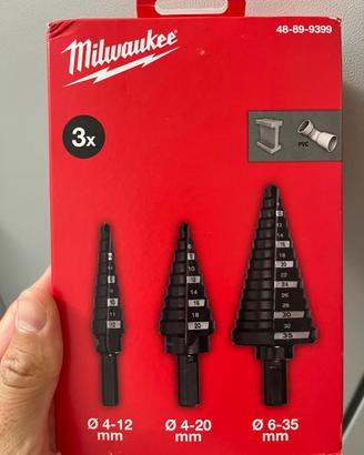 Punte Milwaukee a gradino set 3 pezzi nuove