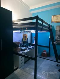 Letto a soppalco IKEA STORÅ Nero