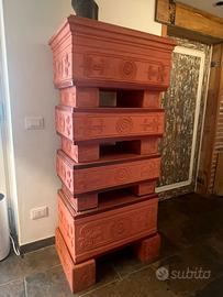 Stufa a legna LaPrealpina  in terracotta
