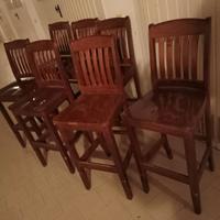 sgabelli inglesi in quercia vintage 