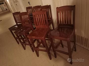 sgabelli inglesi in quercia vintage 