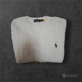 Maglione bianco ralph lauren