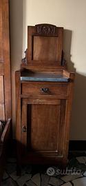 Comodini in legno e marmo vintage