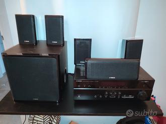 Yamaha HTR‑4068 + 5 casse – Home Theatre bluetooth  			