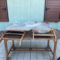 Tavolo da giardino in legno teak