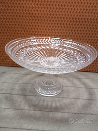 Alzata in vetro lavorato