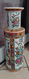 Vaso cilindrico cinese in porcellana vintage 