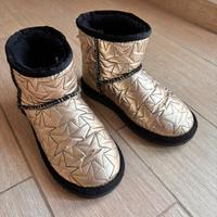 Stivaletti platino con pelliccia 35 da bambina