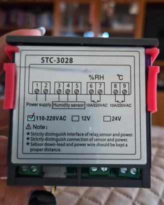 Controller digitale temperatura e umidità STC-3028