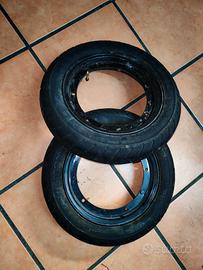 Cerchi e gomme 90/90/10 Ape/Vespa