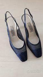 sandalo décolleté blu 