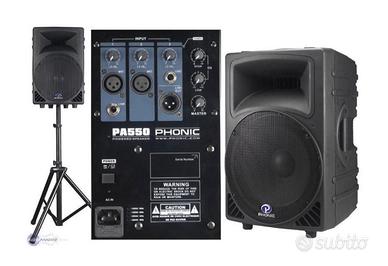 Phonic PA550 Coppia Casse Amplificate Attive 15"

