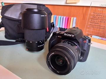 Kit Fotocamera Sony Alpha α230 (DSLR) con 2 Obiett