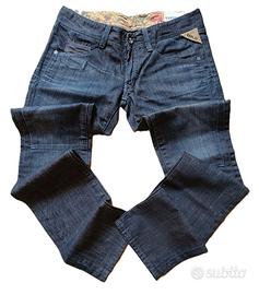Jeans Replay Blu Vintage 2000s Y2K M Unisex Nuovo