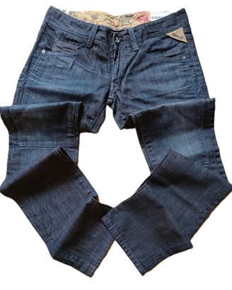 Jeans Replay Blu Vintage 2000s Y2K M Unisex Nuovo