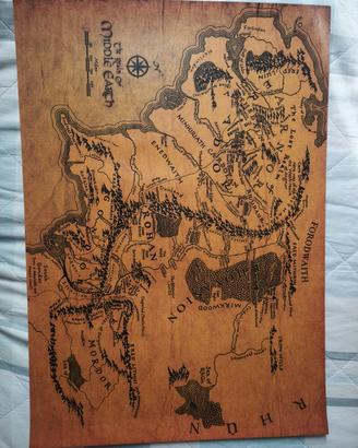 mappe del signore degli anelli e lo hobbit