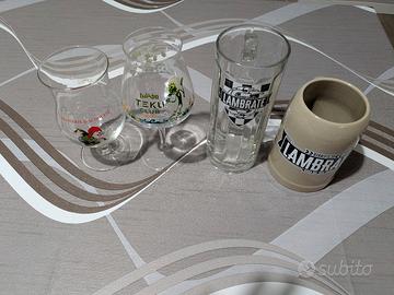 Per la birra: 3 bicchieri e 1 boccale