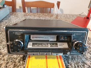 AUTORADIO D'EPOCA PIONEER FUNZIONANTE RADIO E CASS