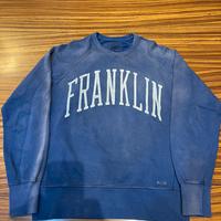 Felpa Franklin & Marshall blu stone washed