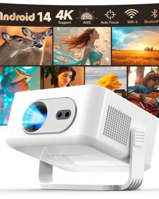 Proiettore Android 14, HY300max Mini proiettore 4
