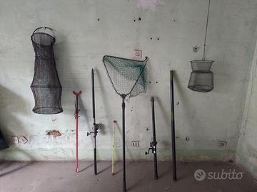 PESCA-ATTREZZATURA-CANNE-RETINI-GUADINI-COME FOTO
