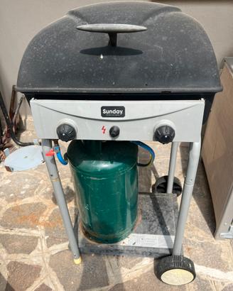 Barbecue a gas 2 fuochi con pietra lavica