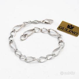 Bracciale donna a catena in oro bianco 18 KT A.184