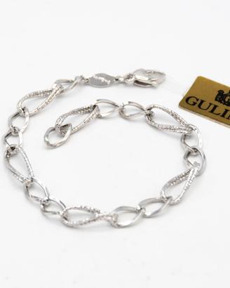 Bracciale donna a catena in oro bianco 18 KT A.184