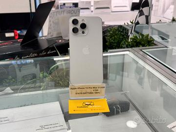 Apple iPhone 15 Pro Max 512GB - BATTERIA 100%