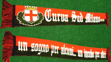 sciarpa ultras Milan curva sud Milan Anno 2008