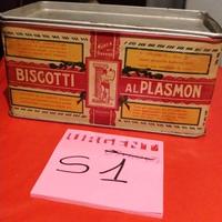 Scatola In Latta Biscotti Al Plasmon Anni 60’ Vuot