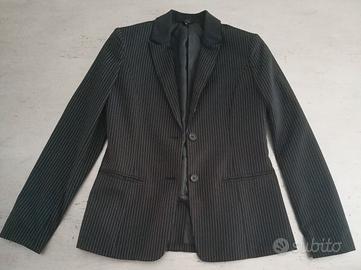 Giacca Blazer gessata nera OVS