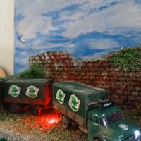 Diorama con camion pubblicitario
